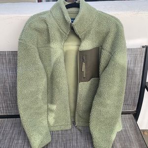 Olive Green Teddy Jacket